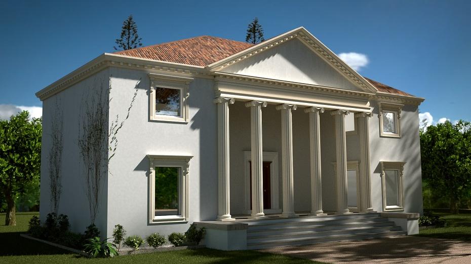 desain rumah klasik modern dua lantai