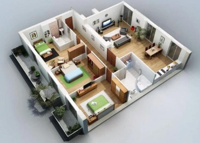 desain rumah minimalis 3 kamar 1 lantai
