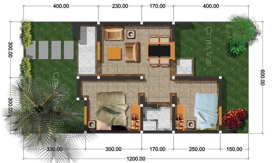 rumah type 36 atau 72 minimalis 1 lantai